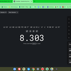 8.303 Seconds.