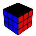 ...&fd=tttttttttrrrrrrrrrfffffffffdddddddddlllllllllbbbbbbbbbUsing the value t we have made all of the facelets on the top of the cube transparent, exposing the black base underneath them.